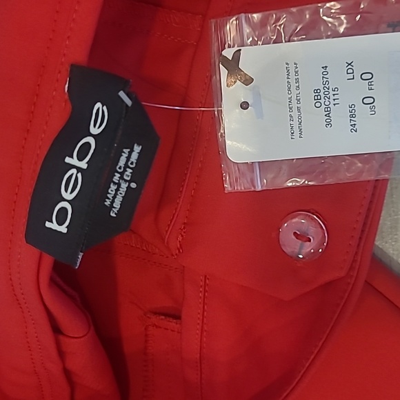 Bebe red crop pant - Picture 4 of 5